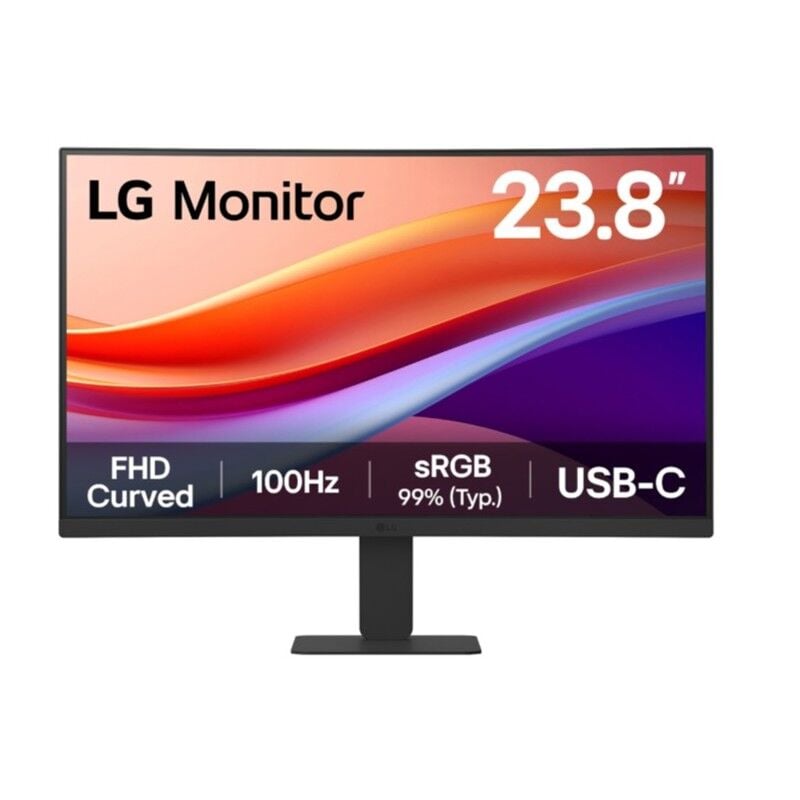 23.8 LG 24U421A-B VA 5MS 100HZ USB-C HDMI FHD 1920X1080 CURVED VESA SIYAH