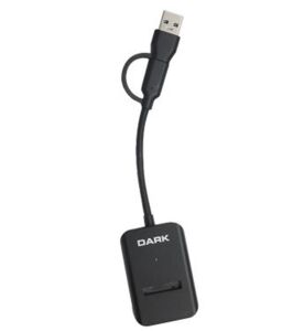 Dark USB-A + USB-C 10- M Key M.2 NVMe SSD Taşınabilir  Disk Yerleştirme Adaptörü DK-AC-DSEM3