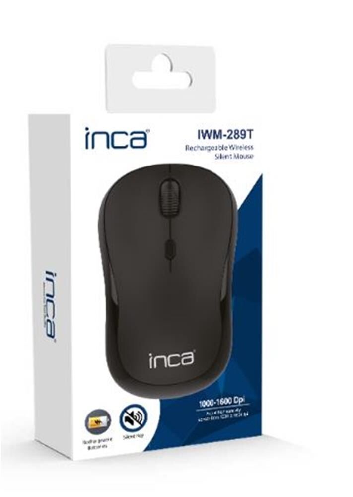 INCA IWM-289T Wireless +Şarjlı Sessiz Mouse Siyah