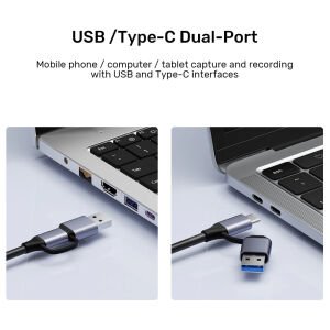 UNITEK 4K VIDEO CAPTURE KART HDMI TO USB-C/A (V1167A)