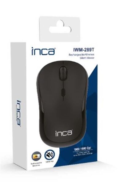 INCA IWM-289T Wireless +Şarjlı Sessiz Mouse Siyah