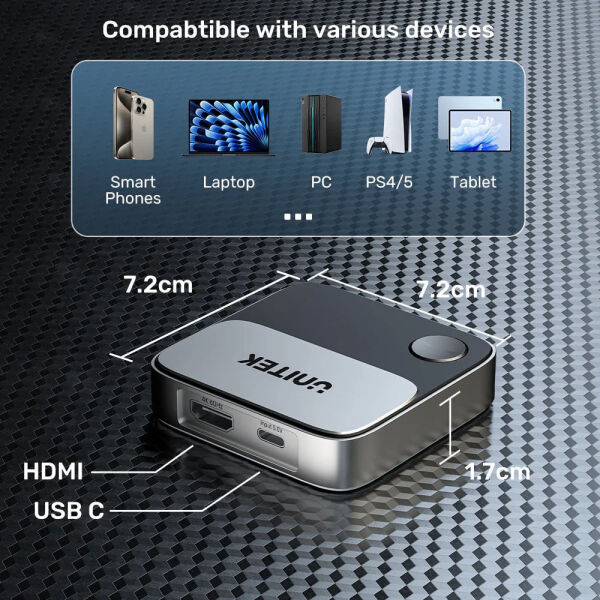 UNITEK 4K KABLOSUZ GÖRÜNTÜ AKTARICI (V1162B01)