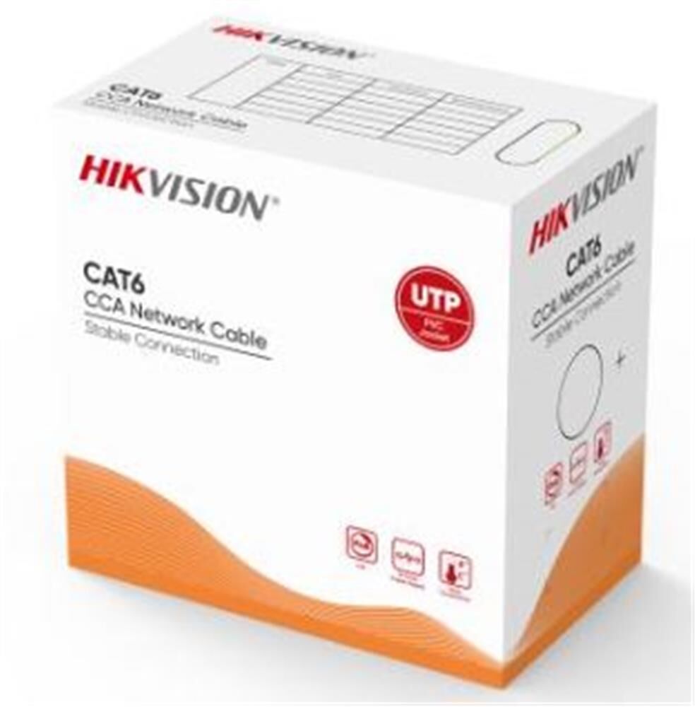Hikvision DS-1LN6UU-CCA CAT6 U-UTP 24 AWG 305 Metre  Ağ Kablosu, CCA, 0,57 mm