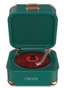 Mikado MD-62BT 5W 1200mAh Yeşil TF Kart + Bluetooth Destekli Klasik Retro Müzik Kutusu