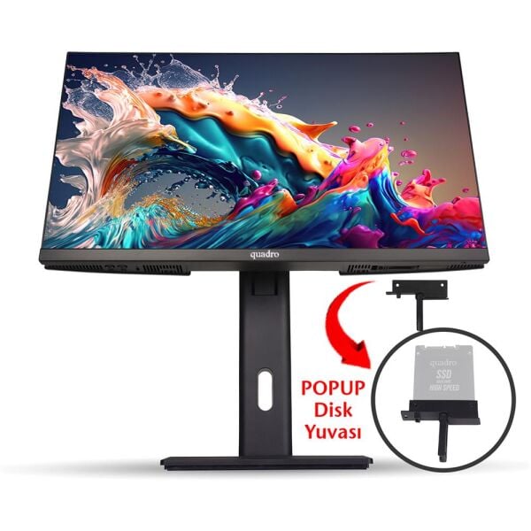 Quadro EXPANSE AI B424 14165 IPS Ci5 14400 16gb 512gb NVME SSD OB VGA FreeDOS 23.8''  AIO P.İzi
