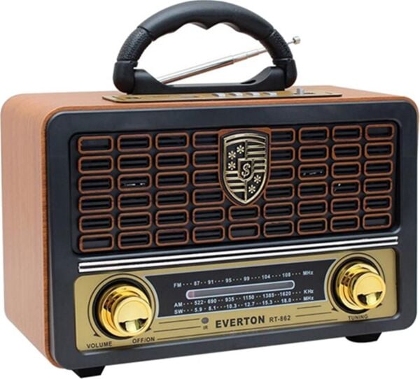 Everton Rt-602 Fm-Usb-Tf-Aux Şarjlı Nostaljik Radyo