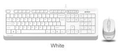 A4 Tech F1010 Q Usb Beyaz Fn-Mm Klv+Optik Mouse Set