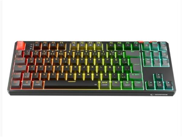 Rampage YORU TKL PRO Siyah-Gri  Type-C  Red Swich Q Kablosuz RGB Mekanik Oyuncu Klavyesi