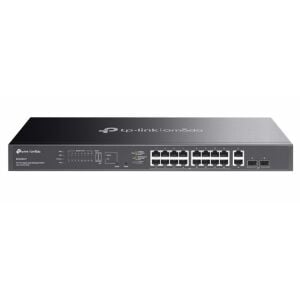 TP-LINK OMADA ES220GMP 16 PORT GIGABIT + 2XGB RJ45/2XGB SFP 250 METRE 250W POE YÖNETİLEBİLİR RACKMOUNT METAL KASA SWITCH