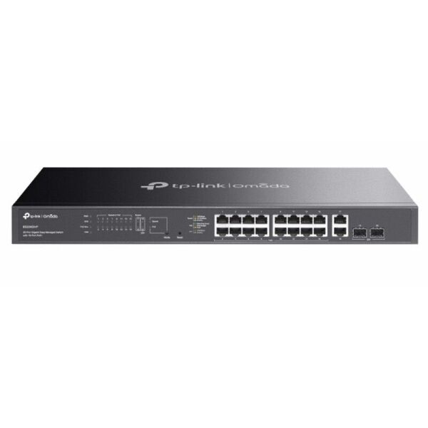 TP-LINK OMADA ES220GMP 16 PORT GIGABIT + 2XGB SFP+2XGB RJ45 UPLINK CLOUD L2 YÖNETİLEBİLİR 250W POE RACKMOUNT SWITCH