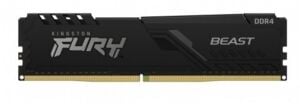 Kingston Fury Beast 8GB (1x8GB) DDR4 3200MHz CL16 KF432C16BB-8 Siyah Gaming Ram (Bellek)