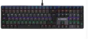 Rampage GRANITE PRO Siyah-Gri Low Profile BLUE SWITCH Q Rainbow Mekanik Gaming Oyuncu Klavye