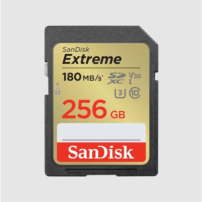 256GB SANDISK EXTREME PRO SD UHSI 180MB/S 90MB/S SDSDXVV-256G-GNCIN