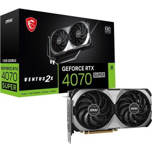 MSI VGA GEFORCE RTX 4070 SUPER12G GAMINGXSLIM RTX4070S12GB GDDR6X 192B DX12 PCIE 4.0 X16 3XDP 1XHDMI