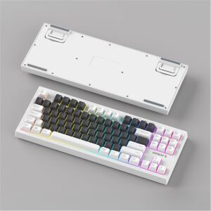 Everest KB-98 SILENT TKL Gri Mavi-Beyaz Rainbow Q Membrane Klavye