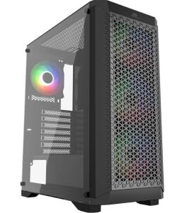 PowerBoost PB-PS5847B 600W ATX USB 3.0 Rainbow Fanlı Mesh Gaming Siyah Kasa