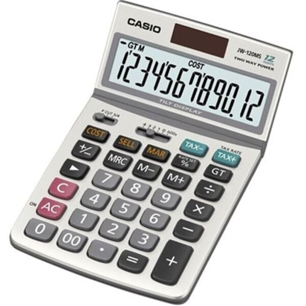 Casio JW-200DQ-WE 12 Hane İpeksi Beyaz Masa Üstü Hesap Makinesi