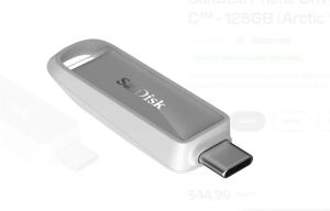 Sandisk SDIXS0N-256G-GN6NE 256GB Phone Drive with USB-C-128GB (Arctic White) Flash Bellek