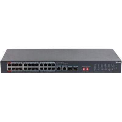 DAHUA S3226-24ET-240 24 PORT 24XFE-2XGE-2X1GE/SFP YÖNETİLEMEZ MEGABİT 240W POE SWİTCH