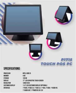 Quatronic P1715-I5 4G RAM-128 GB SSD 17'' Dokunmatik Pos PC