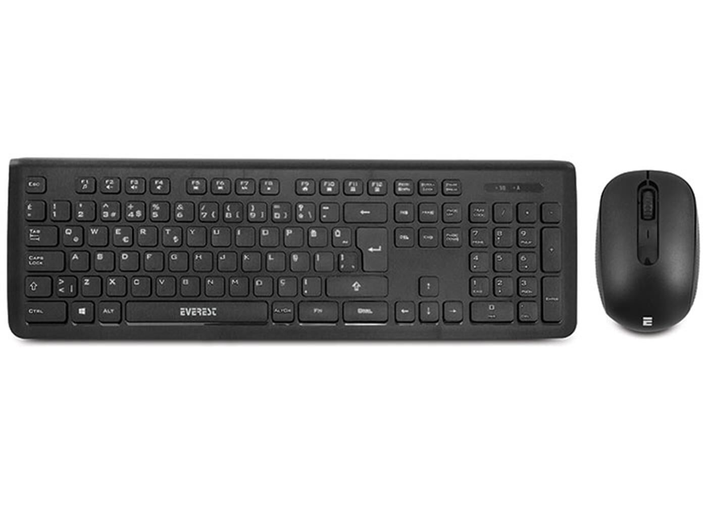 Everest KM-319BT Pembe 2.4G+BT1+BT2 Çoklu Cihaz Bağlantılı Q Set Kablosuz Klavye + Mouse