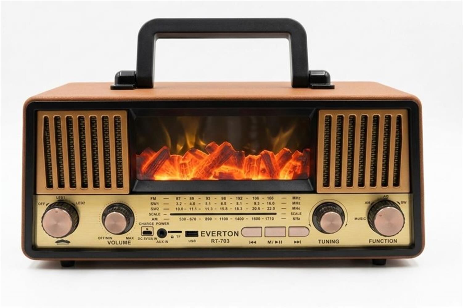 Everton Rt-703  Bluetooth Fm-Usb-Tf-Aux Şarjlı Nostaljik Radyo