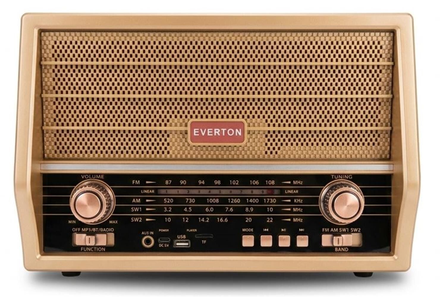 Everton Rt-606 Bluetooth Fm-Usb-Tf-Aux Şarjlı Nostaljik Radyo