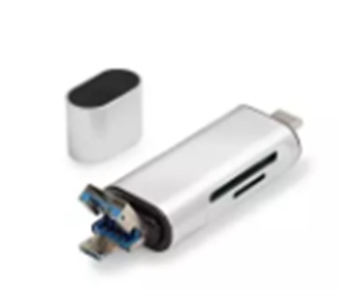 Hadron HDX7053 Kart Okuyucu Type-C OTG | microSD + SD Destekli | 480Mbps Gri