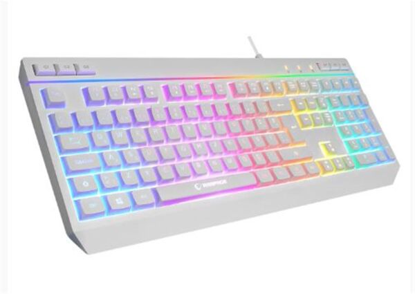 Rampage KM-R57  Beyaz RGB Aydınlatmalı Q Oyuncu Multmedia Klavye ve 12800 DPI Mouse Gaming Set