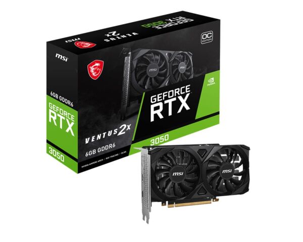 MSI GEFORCE RTX 3050 VENTUS 2X E 6G OC 6GB GD6 96B