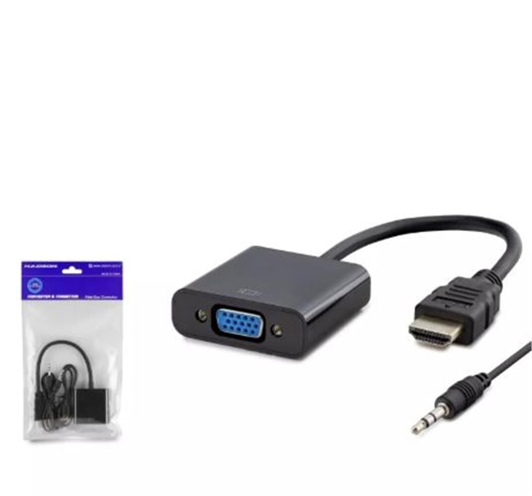 Hadron Hdx7806 Hdmi To Vga F Çevirici + Audio 1080P Ps4 5V Güç Girişli Siyah