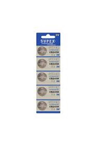 Supex CR2450-C5 3V Lityum Düğme Pil 5'li Paket