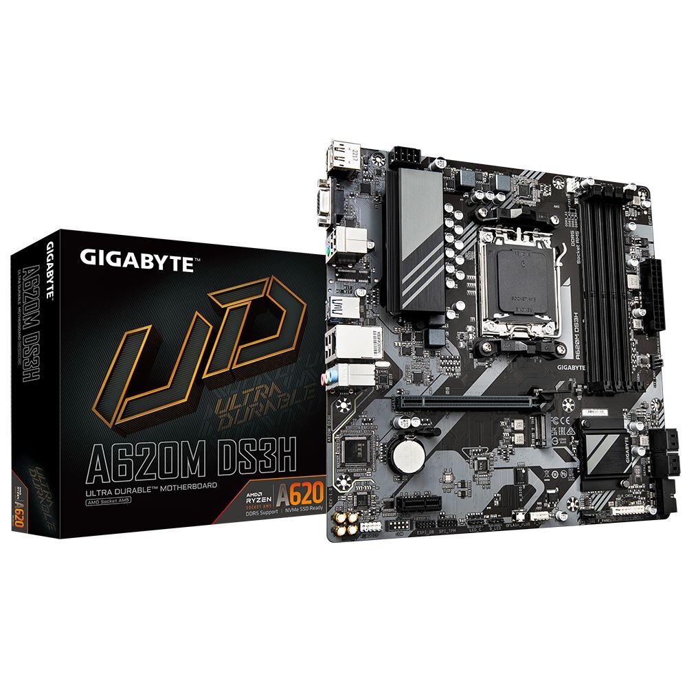GIGABYTE A620M DS3H DDR5 6400Mhz(OC) M.2 mATX AM5