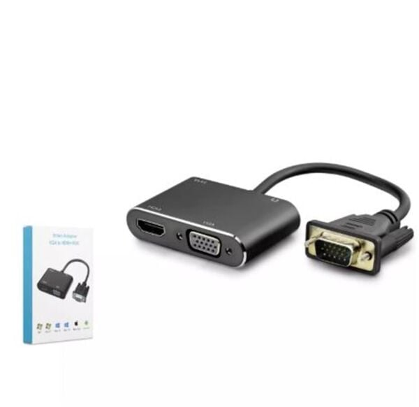 Hadron Hdx7821 Vga To Hdmi + Vga F Çevirici 1080P 22Cm Siyah