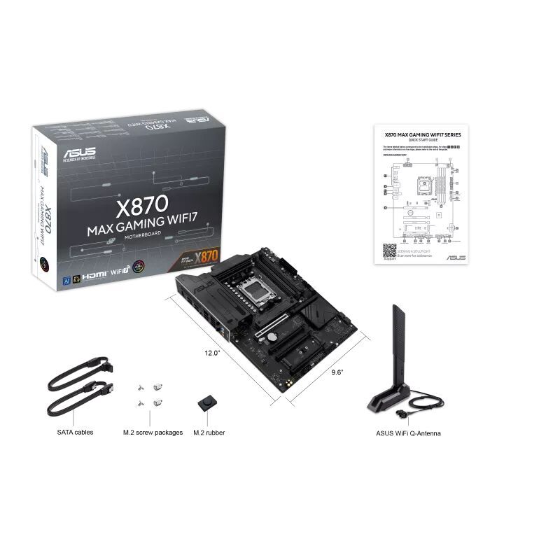 ASUS X870 MAX GAMING WIFI7 AMD AM5 DDR5 ANAKART