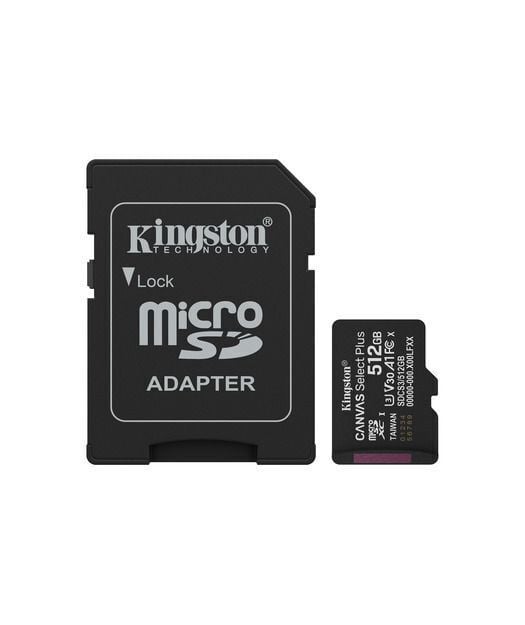 512GB microSDXC Canvas Select Plus Gen3 150MB/s A1 Card + Adapter