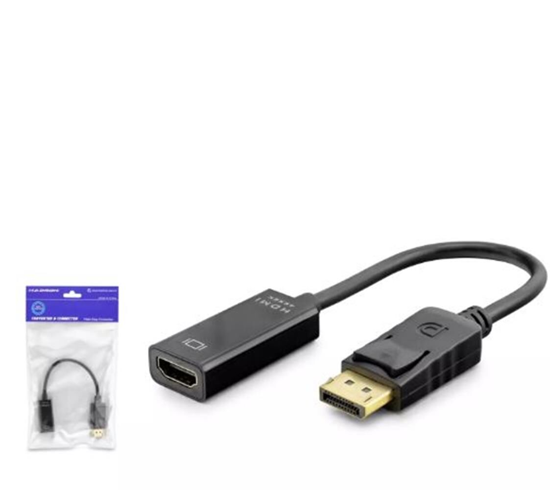 HADRON HDX7823 DISPLAY (M) TO HDMI (F) ADAPTÖR 4K 30HZ SİYAH