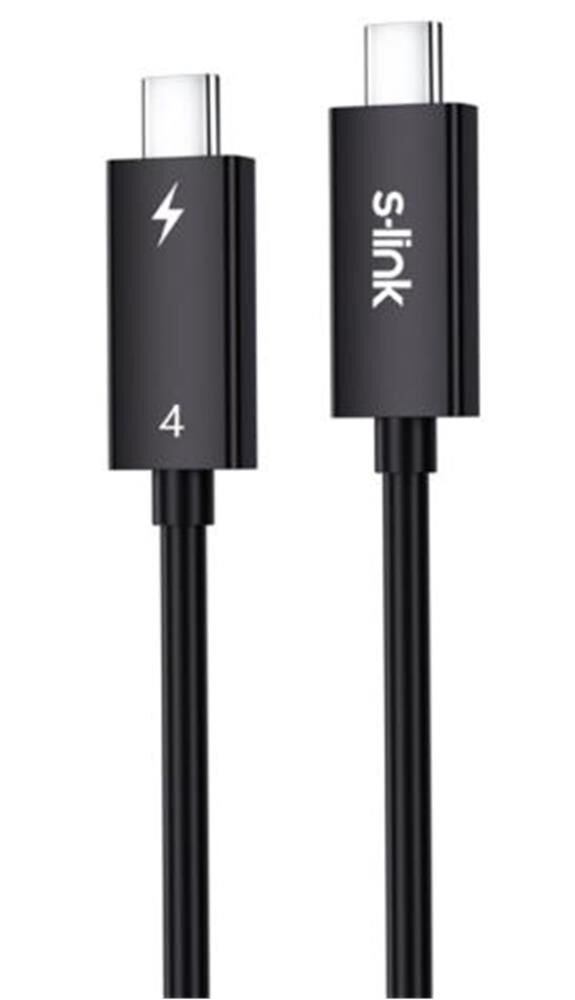 S-link SL-TC401 Thunderbolt 4.0 1m 8k 60Hz PD100W TypeC to TypeC 40Gbps Hızlı Data Kablosu