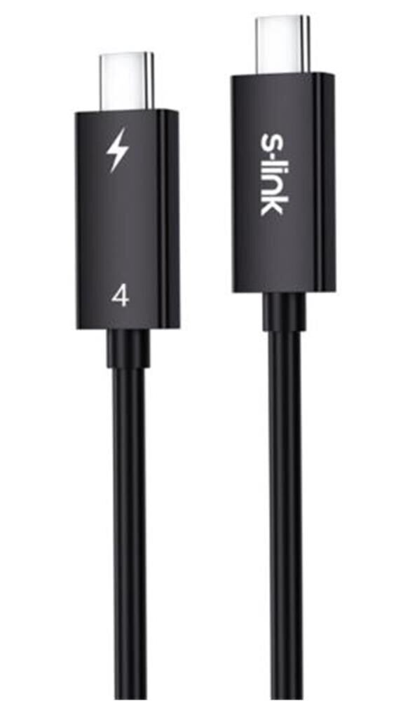 S-link SL-TC401 Thunderbolt 4.0 1m 8k 60Hz PD100W TypeC to TypeC 40Gbps Hızlı Data Kablosu