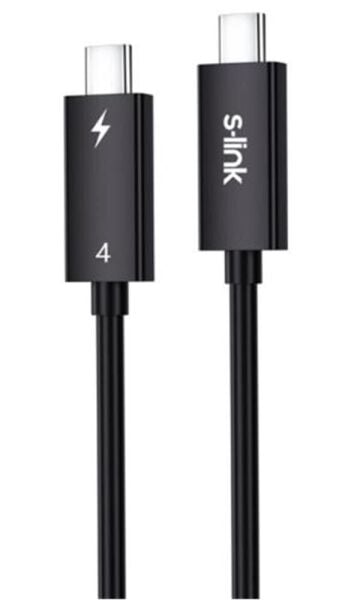 S-link SL-TC401 Thunderbolt 4.0 1m 8k 60Hz PD100W TypeC to TypeC 40Gbps Hızlı Data Kablosu