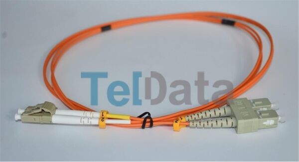 TELDATA TLD-SCLCOM23 SC-UPC-LC-UPC MM DX OM2 3 METRE FIBER OPTIK PATCHCORD