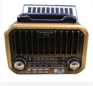 Everton RT-685  Şarjlı,Solarlı  Nostaljik Radyo ( Bluetooth-USB-SD-FM)