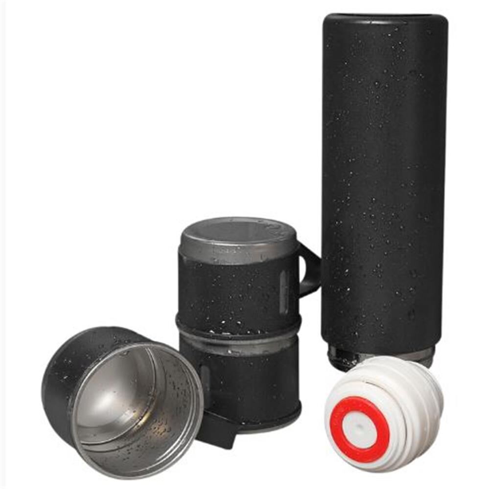 Hytech HY-TM11 Mat Siyah 500ML Iç 304 Dış 201 3’lü Paslanmaz Çelik Termos Kupa-Bardak Seti