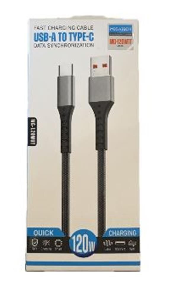 Megatech MT-120wut Hasır 120W Type-C To Usb  Data Kablosu