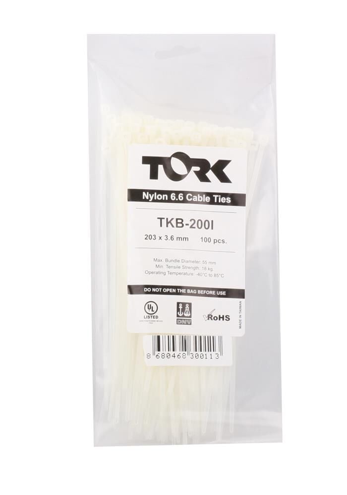 Tork TRK-250-4,5mm Beyaz 100lü Kablo Bağı