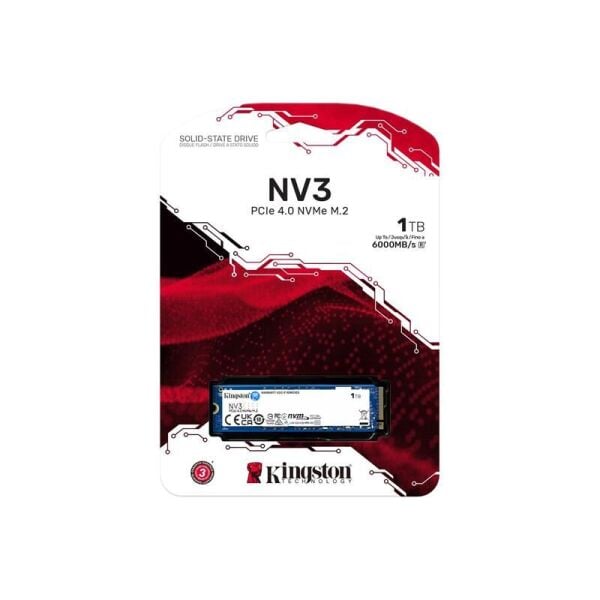 1 TB KINGSTON NV3 M.2 NVME PCIE GEN4 6000/4000MBS SNV3S/1000G