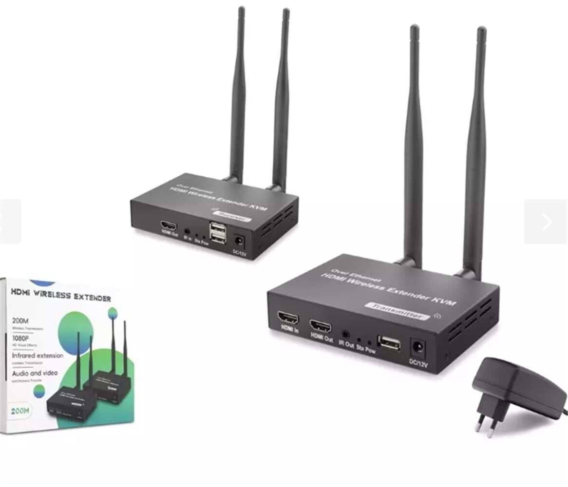 Hadron HDX1383 200mt Hdmi Wireless Kvm Extender Loop-Out Kablosuz 1080P (Audio and Video)