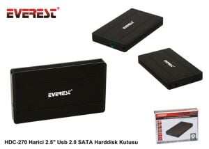 Everest HDC-270 Harici 2.5'' Usb 2.0 Sata Harddisk Kutusu