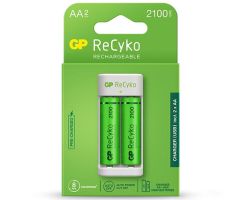 GP E211 Usb Şarj Cihaz + 2 Adet AA 2100 mAh Şarjlı Kalem Pil