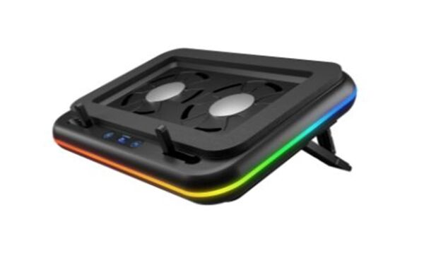 Rampage S55 Angel Siyah 5 Mod RGB 120-120mm 2 Fanlı 14-17 Led Ekranlı Notebook Soğutucu Stand